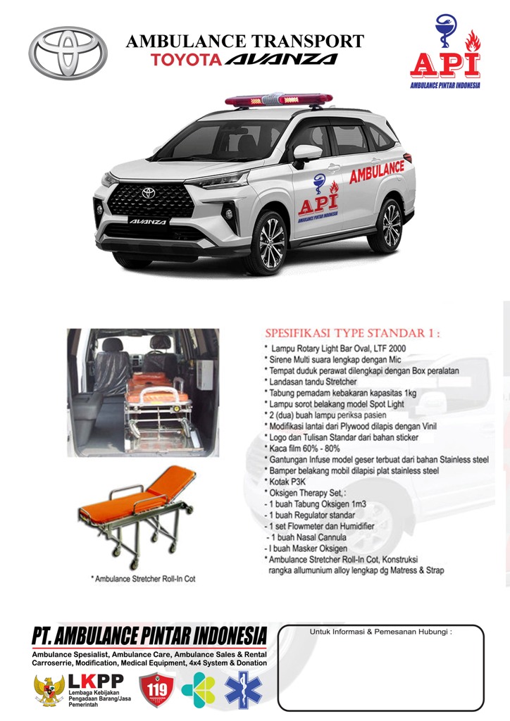 Avanza Ambulance: Solusi Transportasi Medis yang Praktis dan Terjangkau